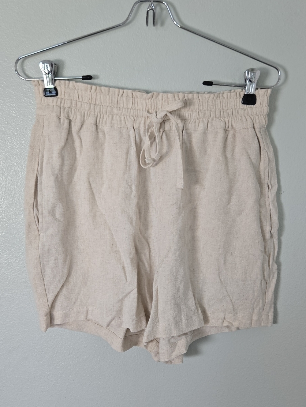 Mud Pie | Beige Linen Blend Shorts Size Small